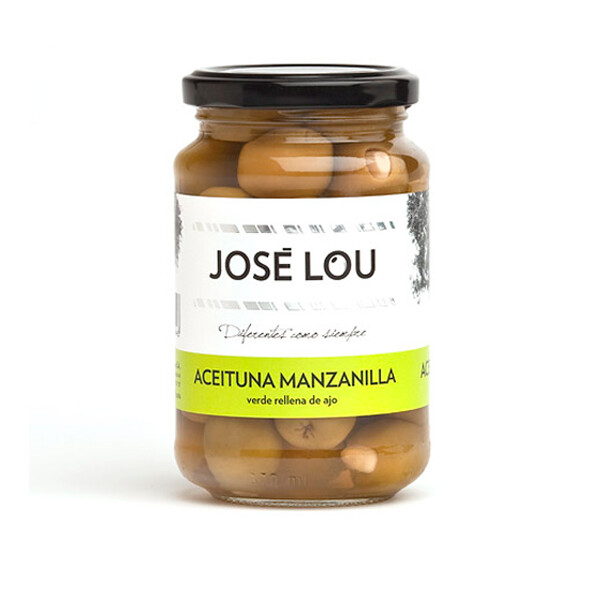 José Lou zelené olivy Manzanilla plněné česnekem